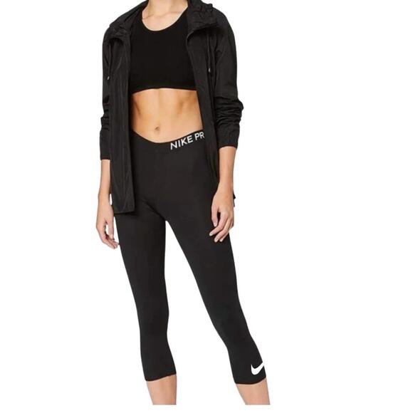 Nike Pro Black Cool Training Capri Tights Size Medium - Picture 1 of 2
